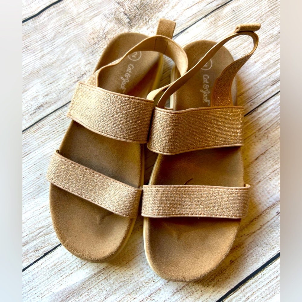 Girl’s Sparkly Rose Gold Sandals